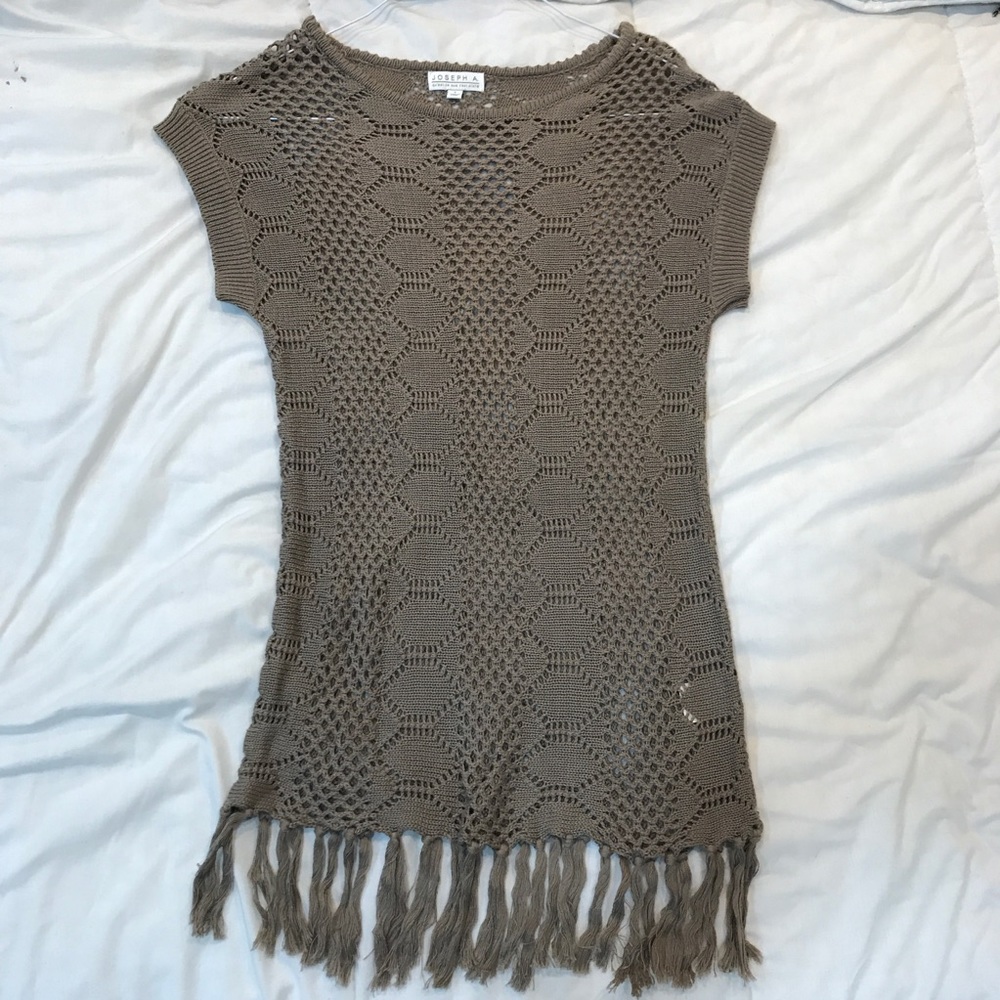 SALE: Joseph Allen cut out fringe top